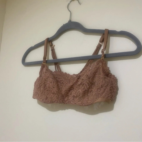 Women’s Aerie Brand Tan Nude Coloured Square Neck Bra Adjustable Straps Size 34B - Picture 3 of 16